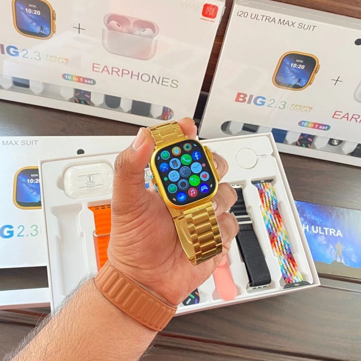 i20 Ultra Max Suit Display Smart Watch with Airpods